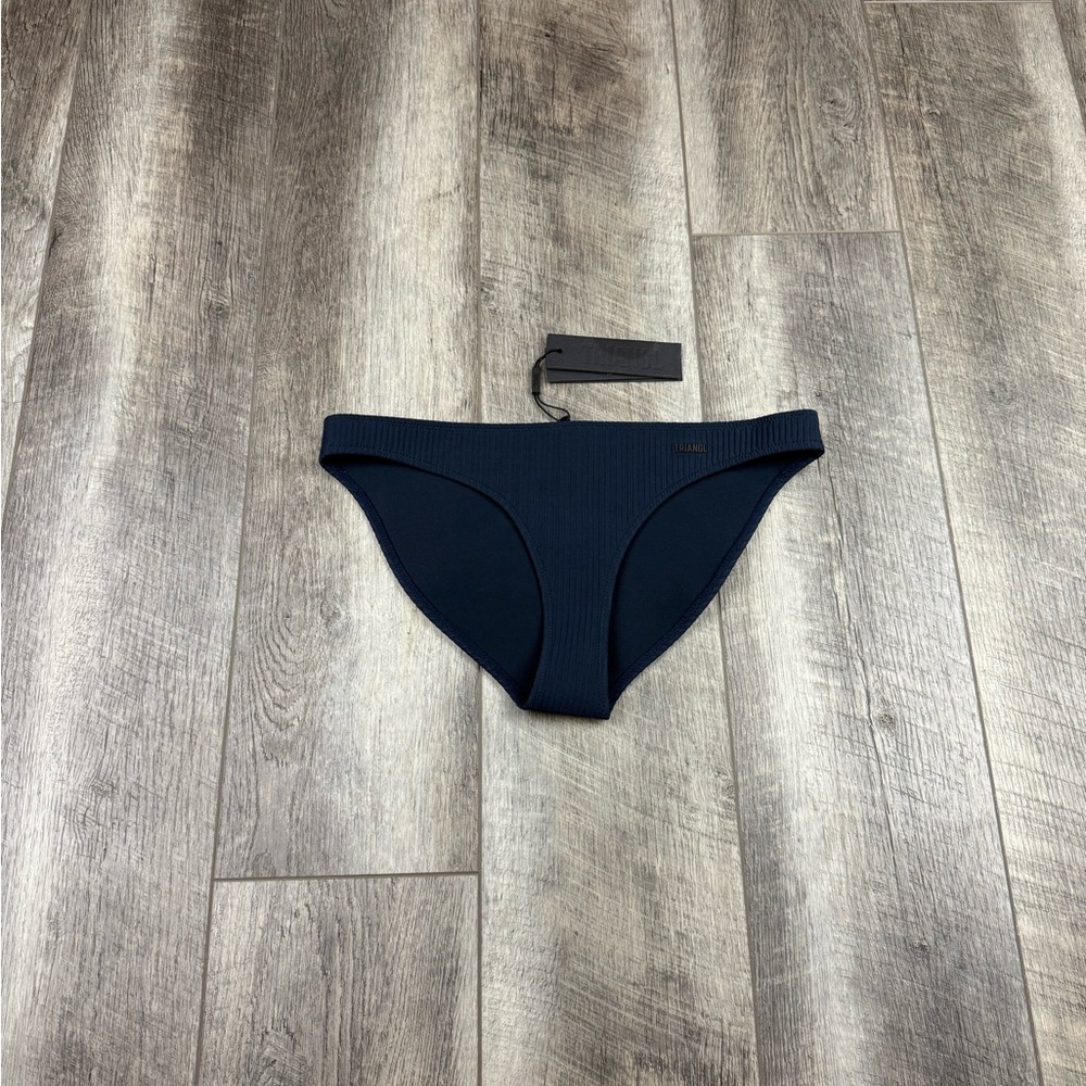 Triangl Navy Ribbed Bikini Bottoms